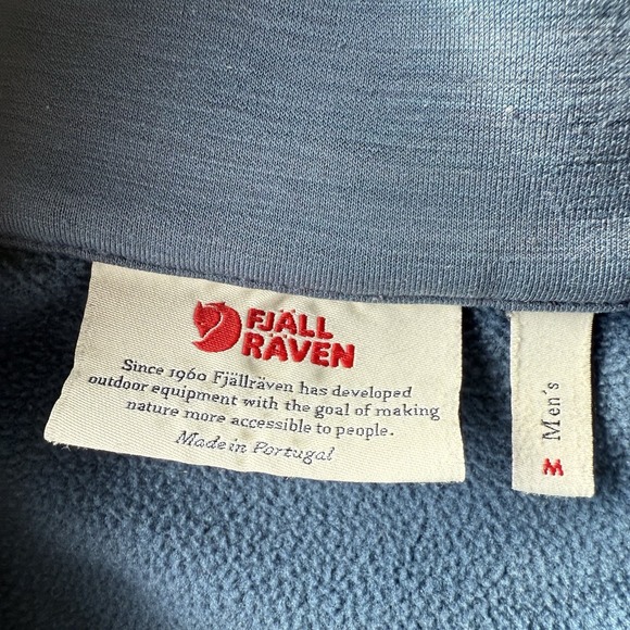 Fjallraven Keb Fleece Vest Mens M Blue Grey Wool Blend Hiking $195 Full Zip - Picture 9 of 14